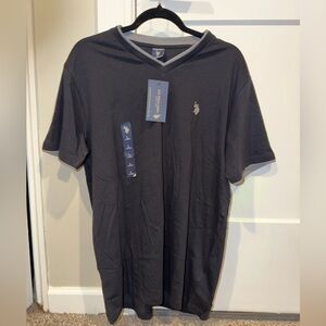 U.S. Polo Assn. Black V-Neck Short Sleeve Tee